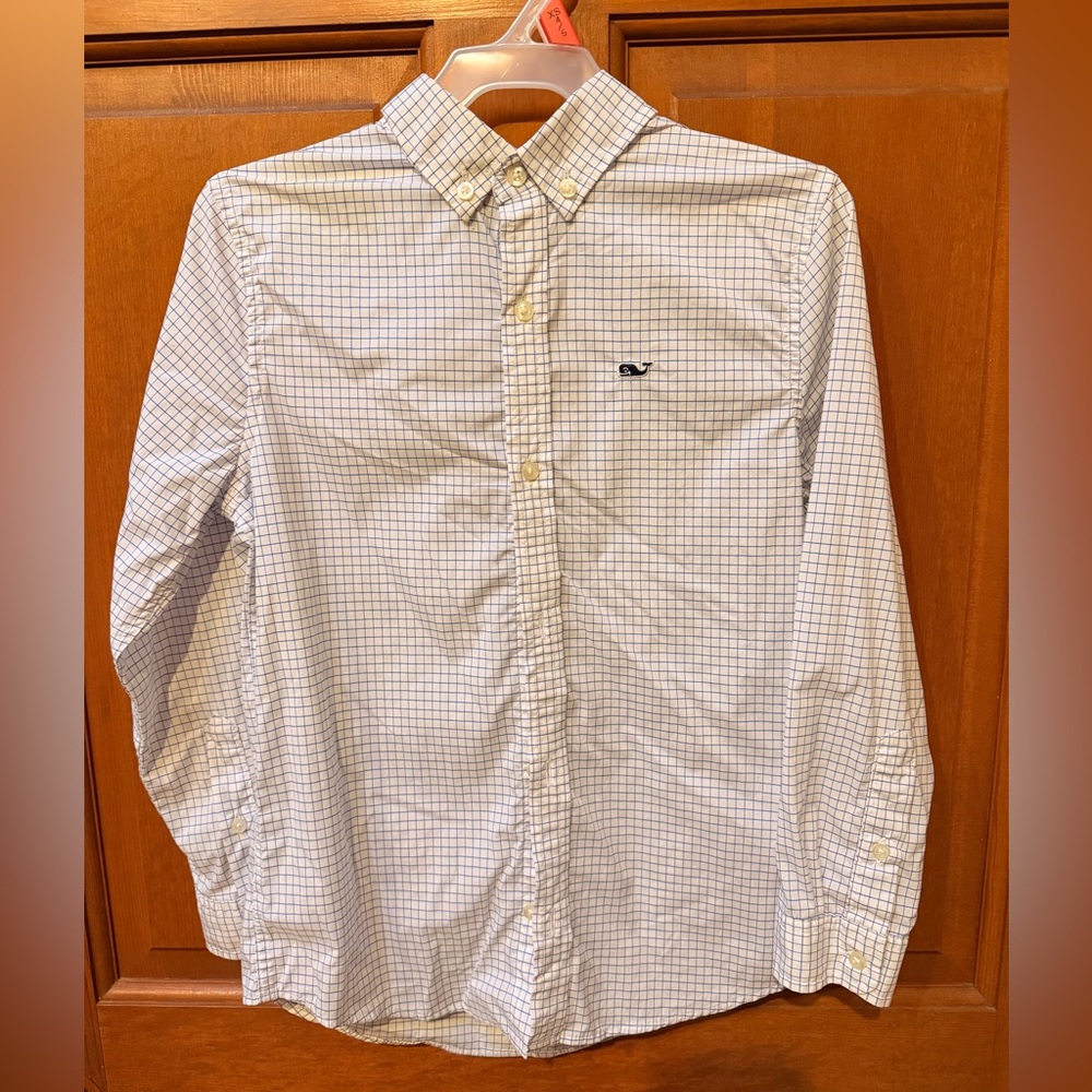 Vineyard Vines Blue and White Checkered Shirt